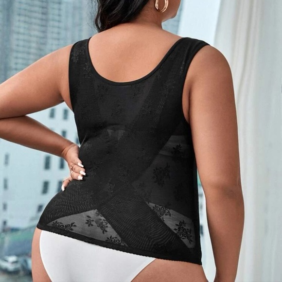 👚Plus Solid Buckle Shapewear Top Without Liner Size 2XL - Picture 2 of 4